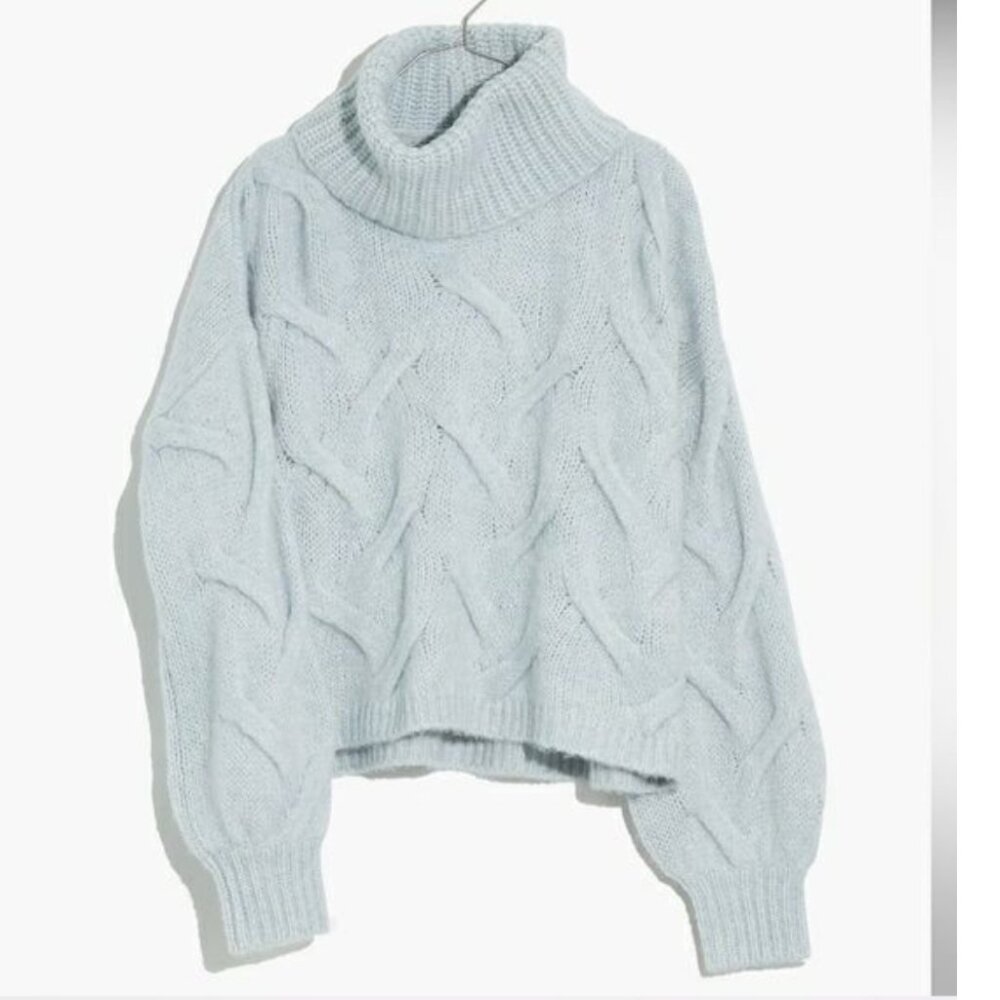 Madewell Somervell Modern Cable Turtleneck Sweater